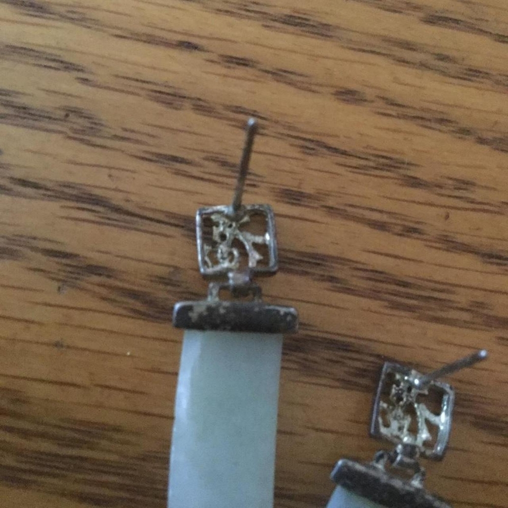 Sterling and Jade DBJ earrings - Picture 4 of 4